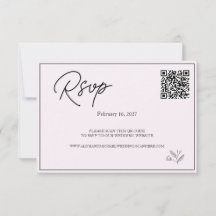 モダンな結婚式ウェブサイト｜RSVP QRコード