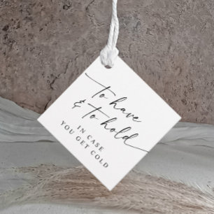 モダンな結婚式スリッパの「To Have & To Hold」モダンウエディングスリッパ フェイバータグ