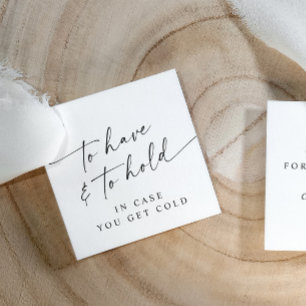 モダンな結婚式スリッパの「To Have & To Hold」モダンウエディングスリッパ フェイバータグ