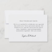 モダンな結婚式フォトコラージュの御礼カード サンキューカード (裏面)