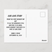 モダンな結婚式フォトコラージュポストカード ポストカード (裏面)