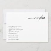 モダンな結婚式延期のお知らせ 招待状 (正面)