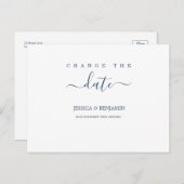 モダンな結婚式延期 日程変更 ポストカード (正面/裏面)