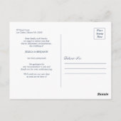 モダンな結婚式延期 日程変更 ポストカード (裏面)