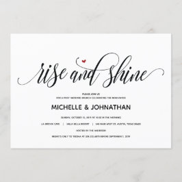 モダンな結婚式後ライズアンドシャインの招待状カード 招待状
