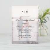 モダンな結婚式後ランチ招待状 | 写真オーバーレイ 招待状 (スタンド正面)