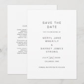 モダンな結婚式 セーブザデート (正面/裏面)
