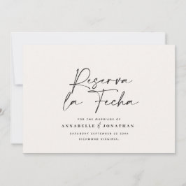 モダンな結婚式 予約日 クリーム 黒 保存 T セーブザデート