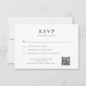モダンな結婚式 出欠カード (正面)