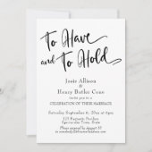 モダンな結婚披露宴のゴールド コンフェティ To Have and To Hold 招待状 (正面)