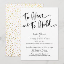 モダンな結婚披露宴のゴールド コンフェティ To Have and To Hold