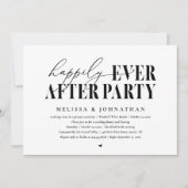 モダンな結婚披露宴、ハッピーエバーアフターパーティー 招待状 (正面)