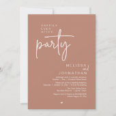 モダンな結婚披露宴 Happily Ever After Party 招待状 (正面)