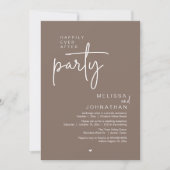モダンな結婚披露宴 Happily Ever After Party 招待状 (正面)