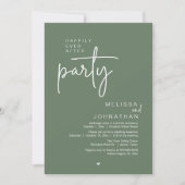 モダンな結婚披露宴 Happily Ever After Party 招待状 (正面)