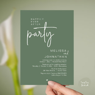 モダンな結婚披露宴 Happily Ever After Party 招待状