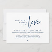モダンな結婚披露宴 Nothing Fancy, Just Love 招待状 (正面)