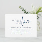モダンな結婚披露宴 Nothing Fancy, Just Love 招待状 (スタンド正面)