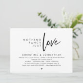 モダンな結婚披露宴 Nothing Fancy, Just Love 招待状 (スタンド正面)