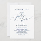 モダンな結婚披露宴 Nothing Fancy Just Love 招待状 (正面)