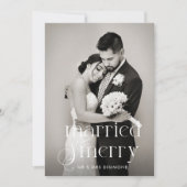 モダンな結婚生活と楽しい結婚式の写真 シーズンカード (正面)