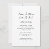 モダンな結婚発表写真　二人だけの結婚式 招待状 (裏面)