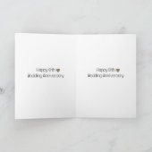 モダンな結婚8周年の記念日 カード (内部)