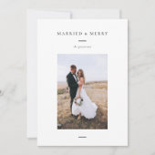 モダンな結婚&クリスマス写真 シーズンカード (正面)