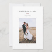 モダンな結婚&クリスマス写真 シーズンカード (正面)