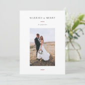 モダンな結婚&クリスマス写真 シーズンカード (スタンド正面)