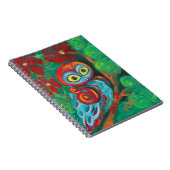 モダンな絵画のフクロウ ノートブック (右側)