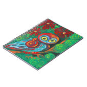 モダンな絵画のフクロウ ノートブック (左側)