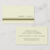 モダンな緑および金ゴールドの名刺 名刺 (正面/裏面)