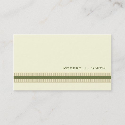 モダンな緑および金ゴールドの名刺 名刺 (正面)
