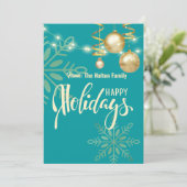 モダンな緑のクリスマスおめでとう 招待状 (スタンド正面)