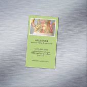 モダンな緑のパーソナルトレーナーおよび栄養士 マグネット名刺 (インサイチュ)