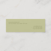 モダンな緑の名刺 スキニー名刺 (裏面)