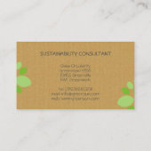 モダンな緑の木のロゴの持続性のコンサルタント 名刺 (裏面)
