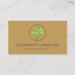 モダンな緑の木のロゴの持続性のコンサルタント 名刺