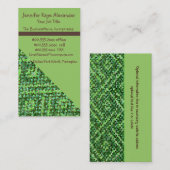 モダンな緑の点 名刺 (正面/裏面)