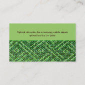 モダンな緑の点 名刺 (裏面)