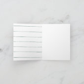 モダンな緑の筆記体で「卒業」の文字　一枚の写真 サンキューカード (内部)