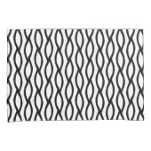 モダンな線画の黒と白のパターン 枕カバー (正面右)