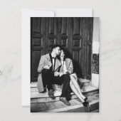 モダンな編集写真の結婚式 招待状 (裏面)