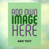 モダンな編集可能なミントグリーンのイメージテキストテンプレート ウィンドウサイン (シート3)