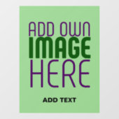 モダンな編集可能なミントグリーンのイメージテキストテンプレート ウィンドウサイン (シート)