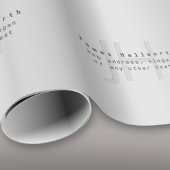 モダンな編集可能な名前とスローガン | グレーグラデーション ラッピングペーパー