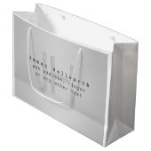 モダンな編集可能な名前とスローガン | グレーグラデーション ラージペーパーバッグ (正面アングル)