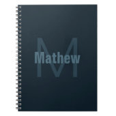 モダンな編集可能な名前 ノートブック (正面)