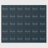 モダンな編集可能な名前 ラッピングペーパー (フラット)